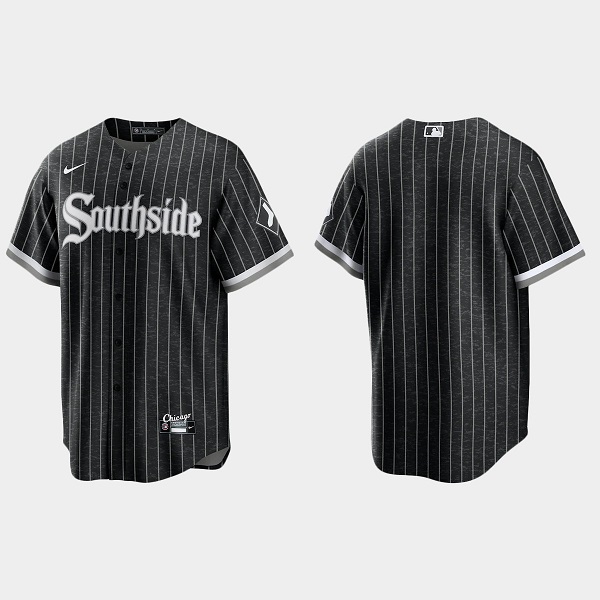 Men's Chicago White Sox Blank Black 2021 City Connect Cool Base Stitched Jersey Men's Chicago White Sox Blank Black 2021 City Connect Cool Base Stitched Jersey